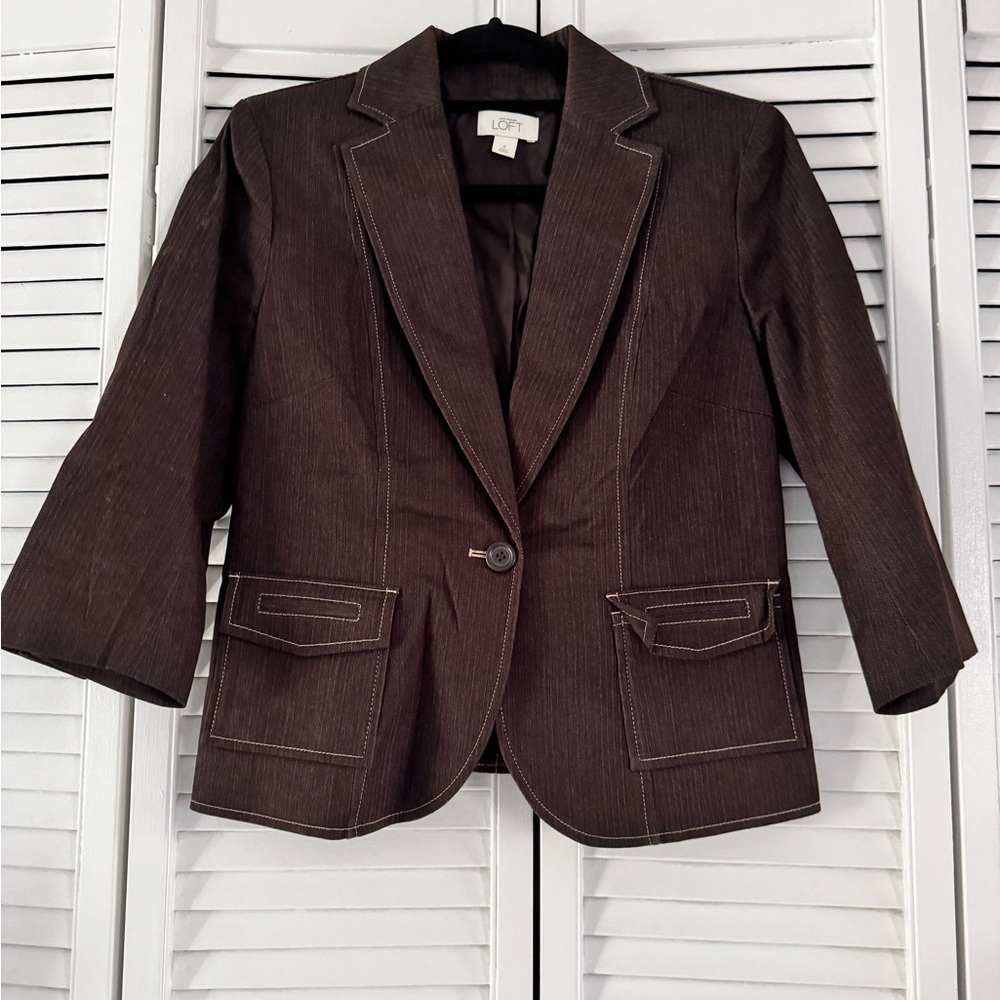Brown  blazer size 6 , Ann Tylor , Loft